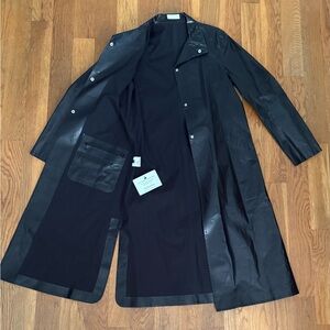 Suzanna Rae Latex PVC Black Trench Coat - S / EU38